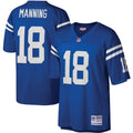 Men's Mitchell & Ness Indianapolis Colts Peyton Manning Royal Legacy Replica NFL Jersey