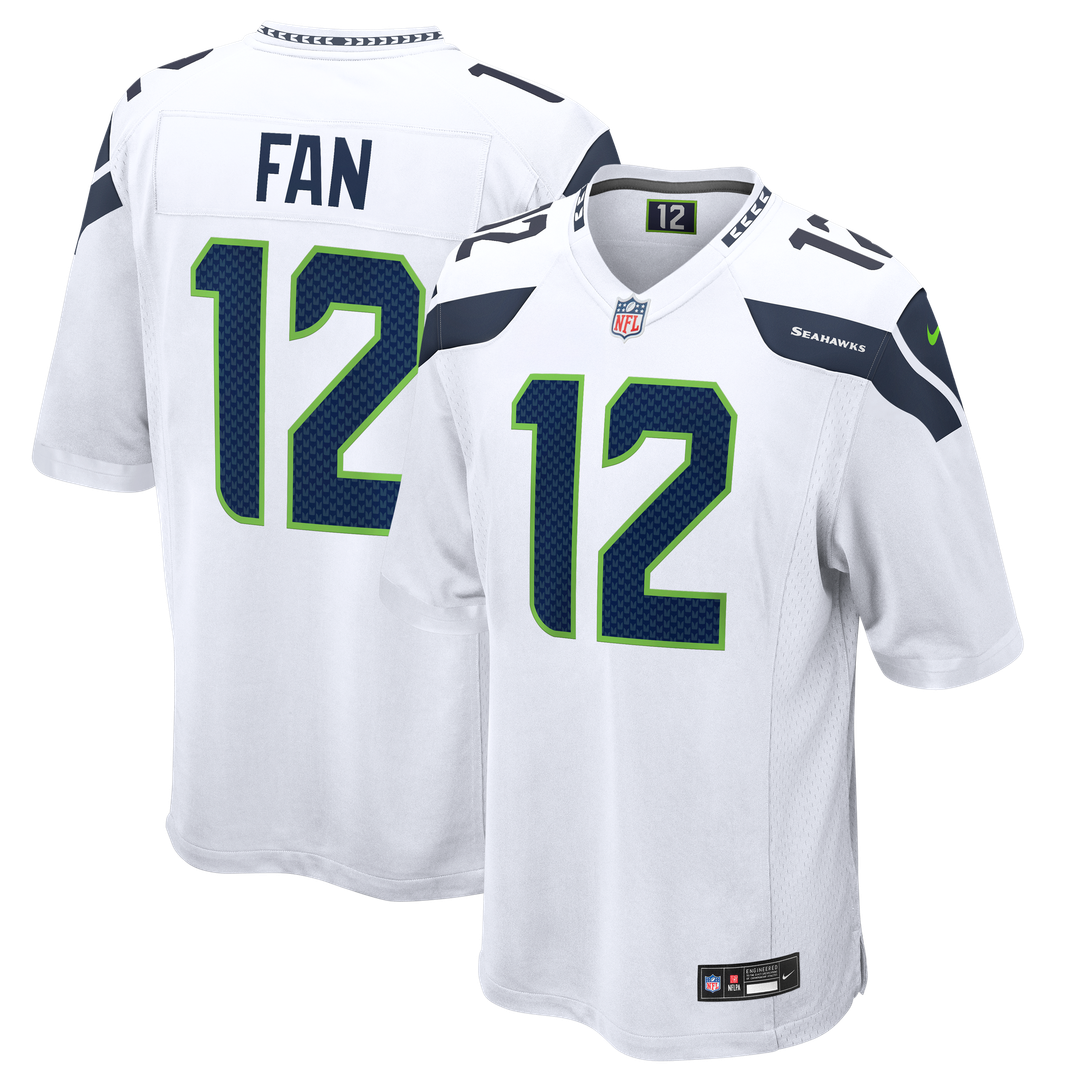 Men's Nike Seattle Seahawks 12s White Game NFL Jersey