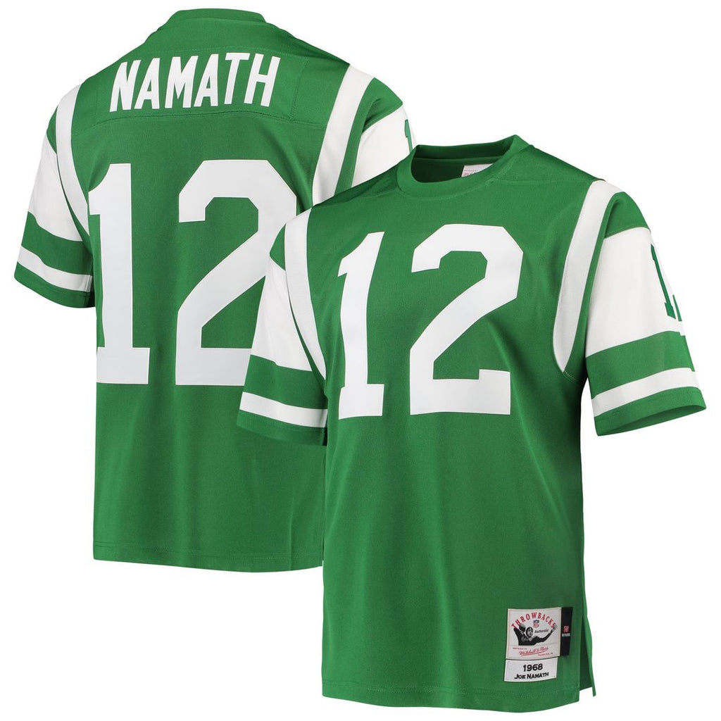 Men's Mitchell & Ness New York Jets Joe Namath Green 1968 Authentic Throwback Retired Player NFL Jersey