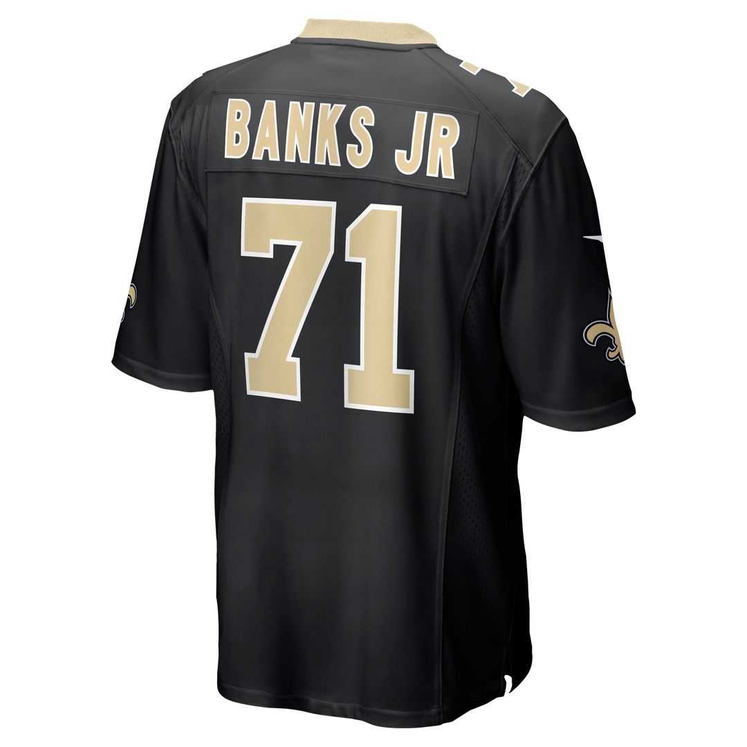 Men's Nike New Orleans Saints Kelvin Banks Jr. Black Game Player NFL Jersey