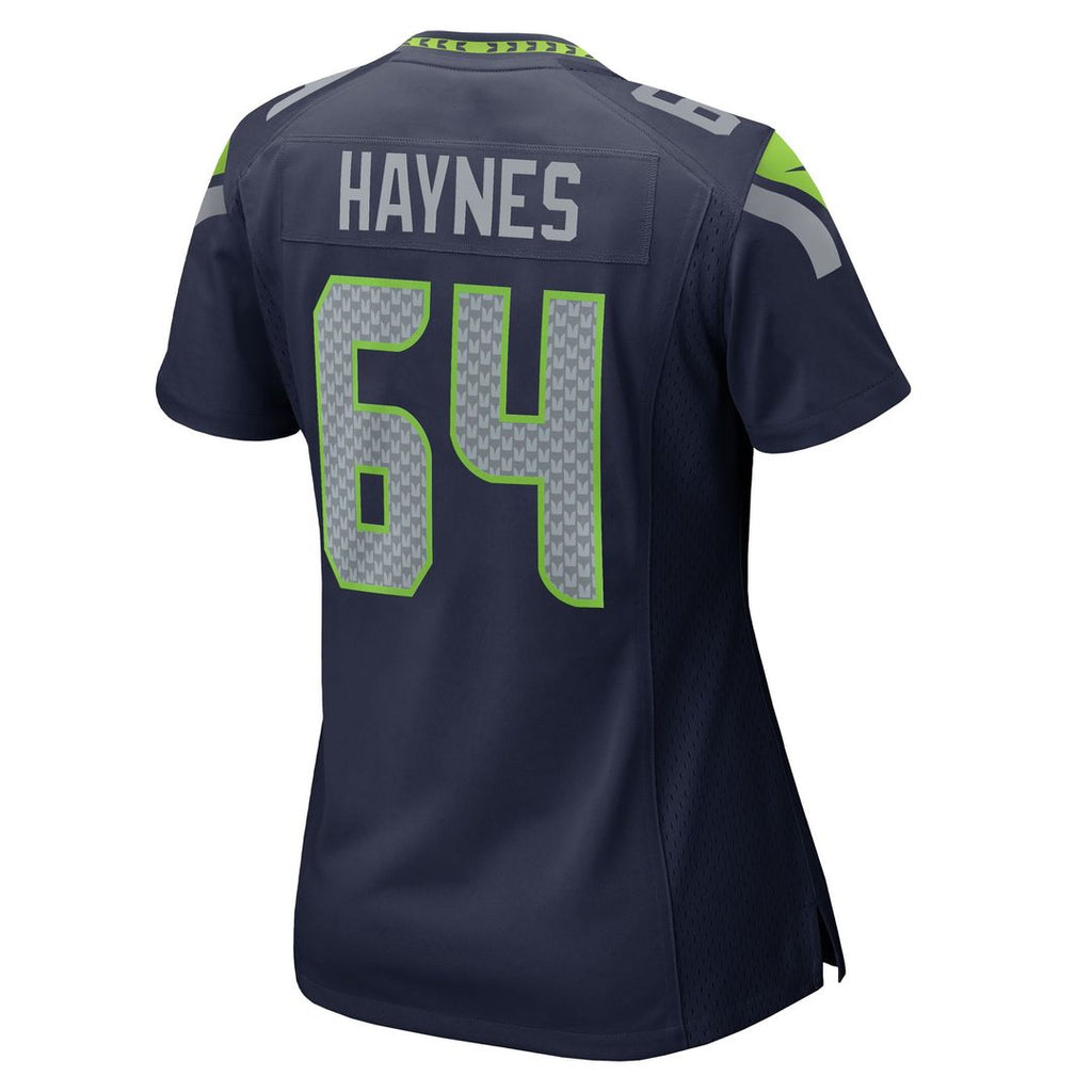 Women's Nike Seattle Seahawks Christian Haynes College Navy Team Game NFL Jersey