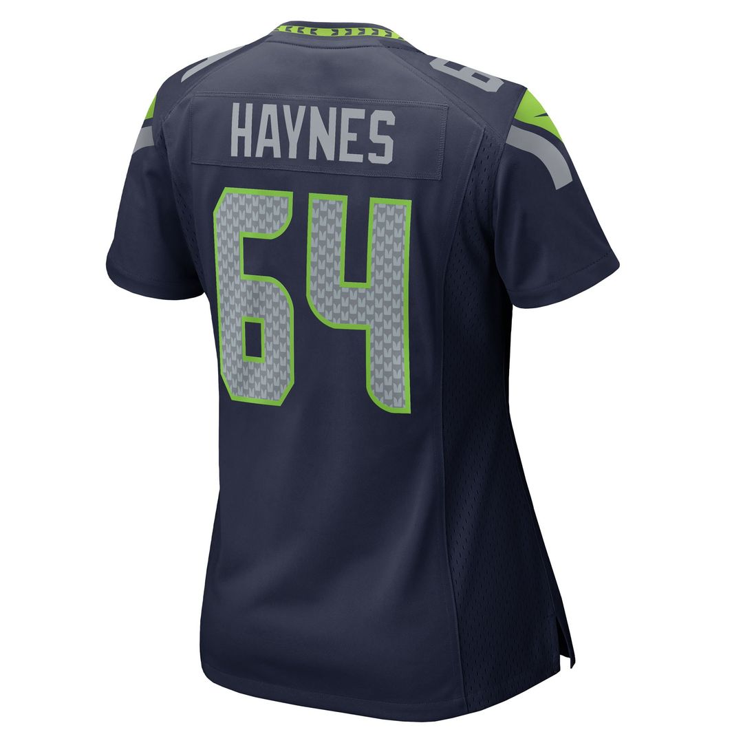 Women's Nike Seattle Seahawks Christian Haynes College Navy Team Game NFL Jersey