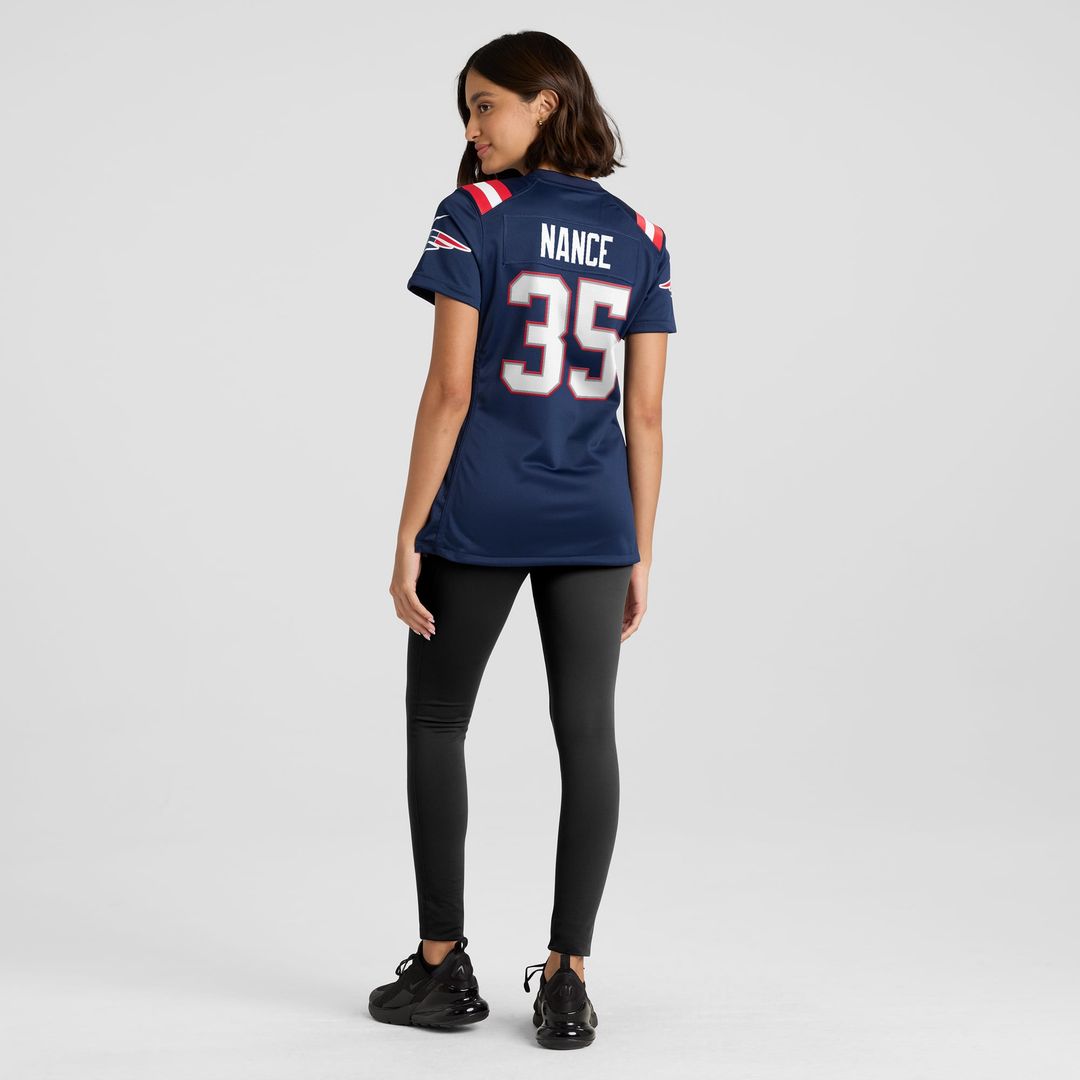 Women's Nike New England Patriots Jim Nance Navy Retired Player NFL Jersey