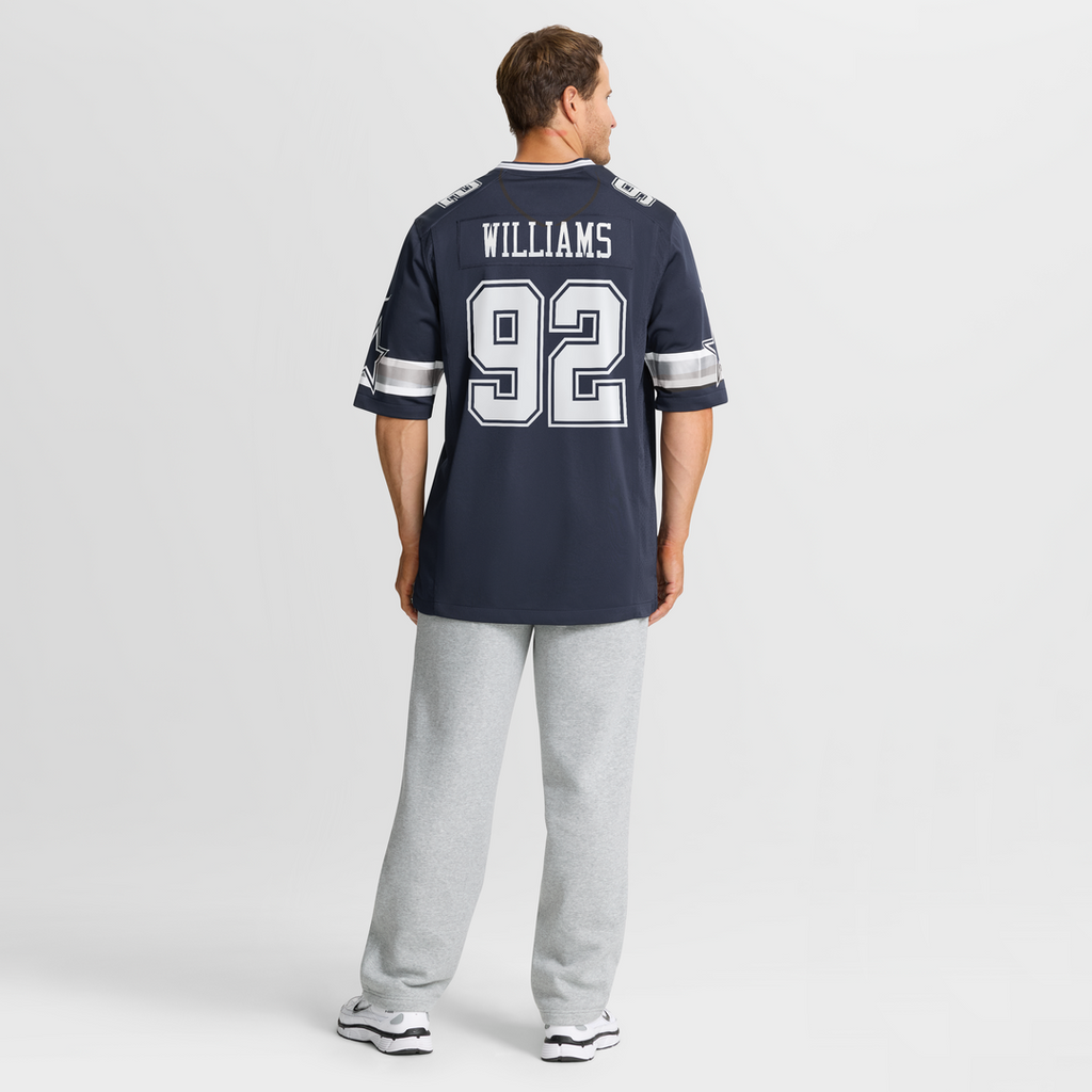 Men's Nike Dallas Cowboys Quinnen Williams Navy Team Game NFL Jersey