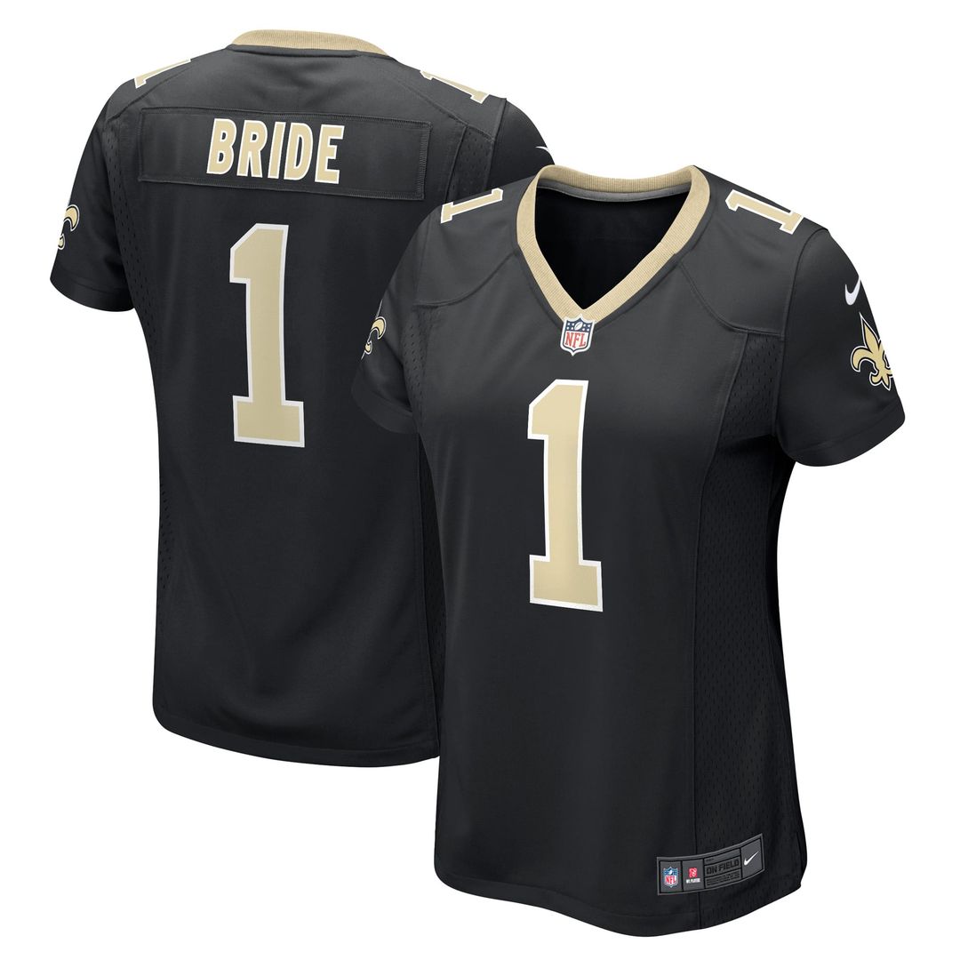 Women's Nike New Orleans Saints Number 1 Bride Black Game NFL Jersey