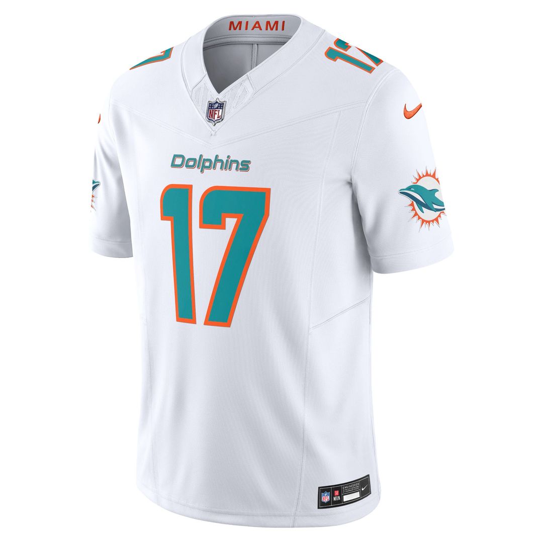 Men's Nike Miami Dolphins Jaylen Waddle White Vapor F.U.S.E. Limited NFL Jersey