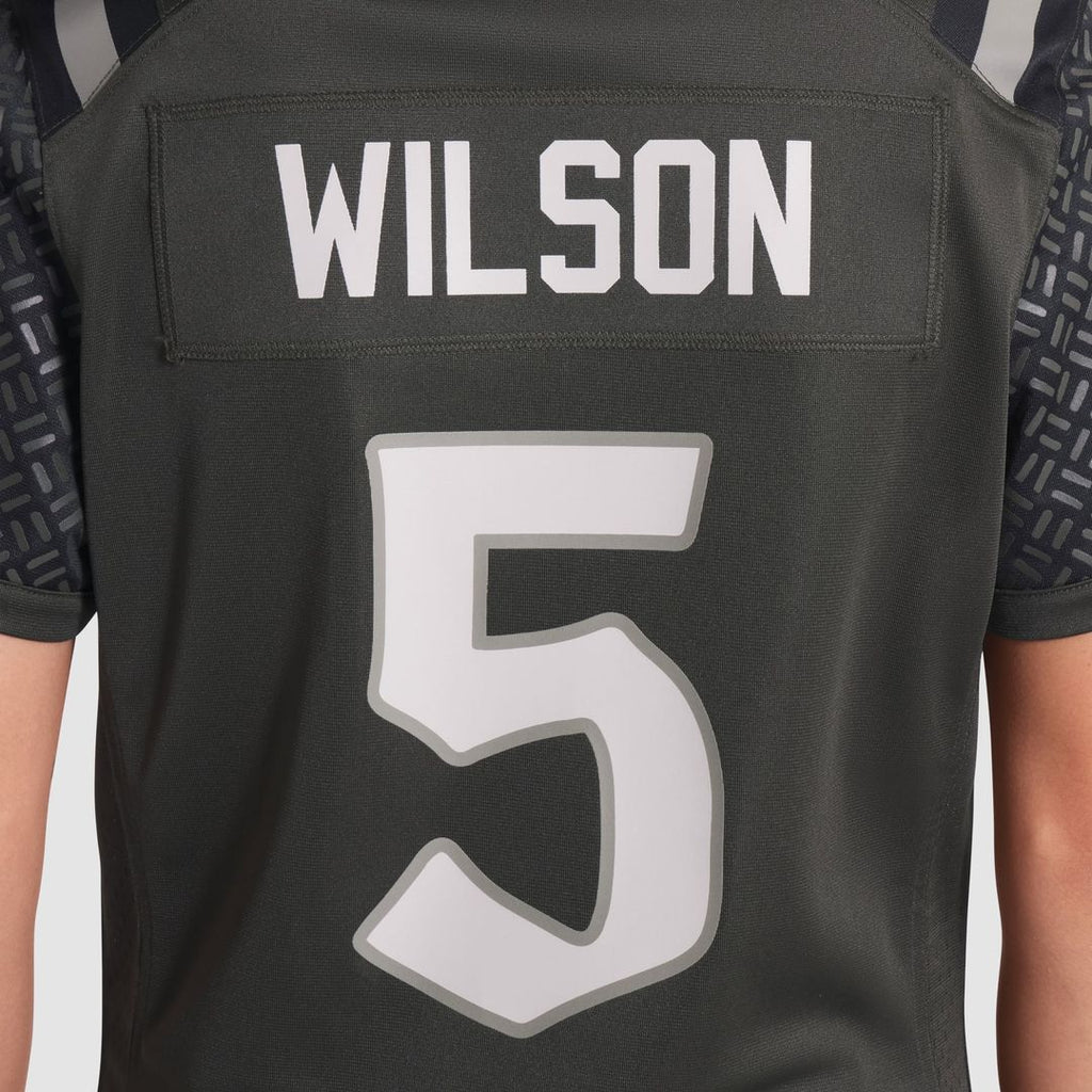 Women's Nike New York Jets Garrett Wilson Gotham Green 2025 Rivalries Collection Game NFL Jersey