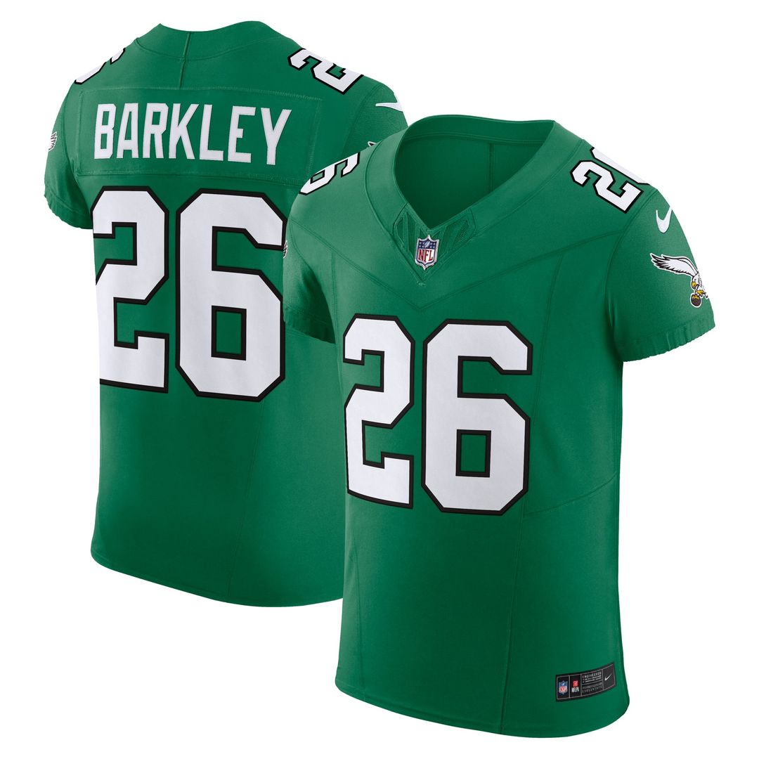 Men's Nike Philadelphia Eagles Saquon Barkley Black Alternate Vapor F.U.S.E. Elite NFL Jersey