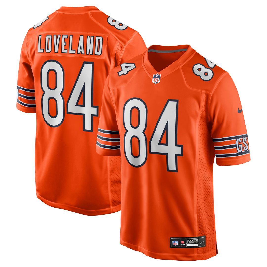 Men's Nike Chicago Bears Colston Loveland Orange Alternate Game Player NFL Jersey
