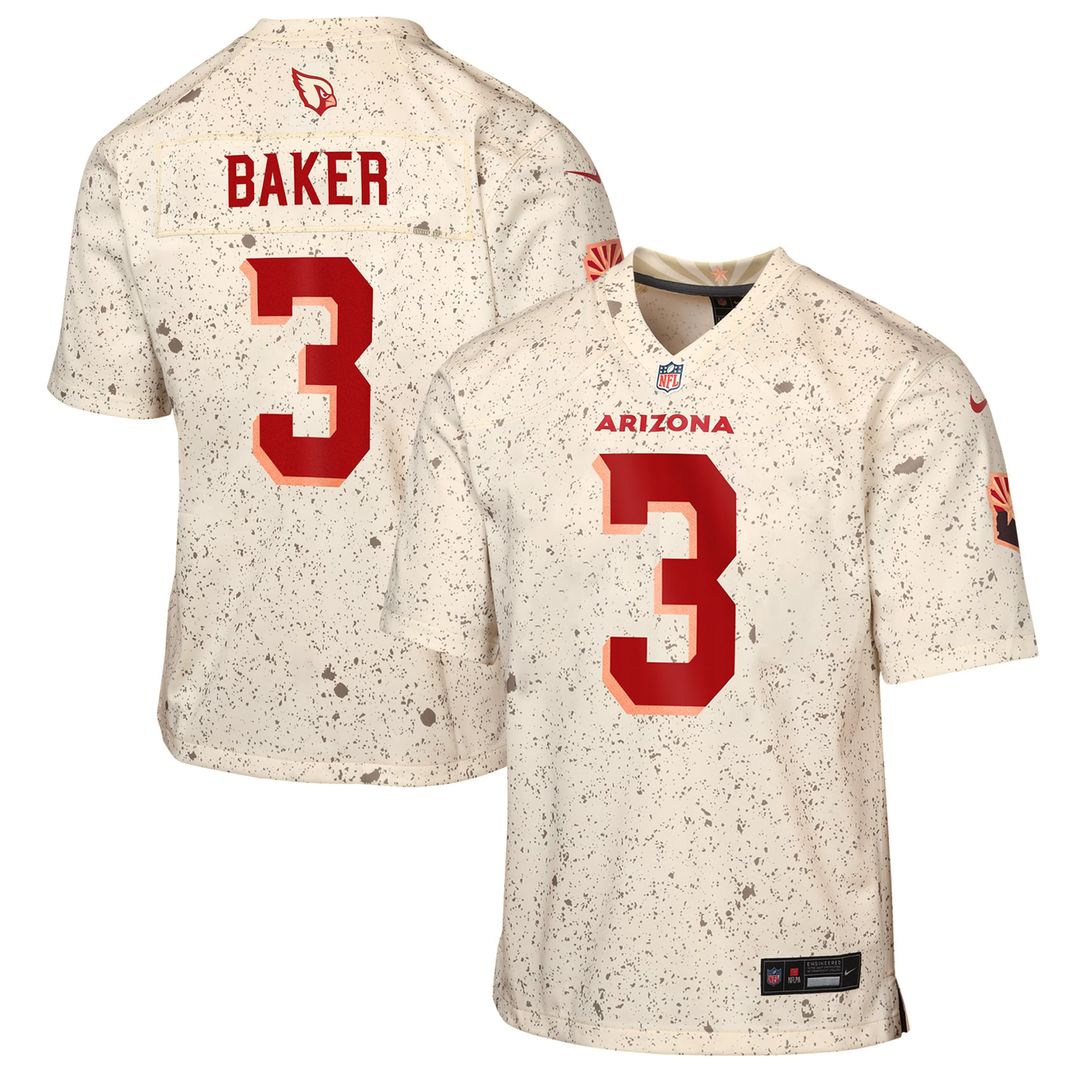 Youth Nike Arizona Cardinals Budda Baker Natural 2025 Rivalries Collection Game NFL Jersey