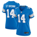 Women's Nike Detroit Lions Amon-Ra St. Brown Blue Team Game NFL Jersey