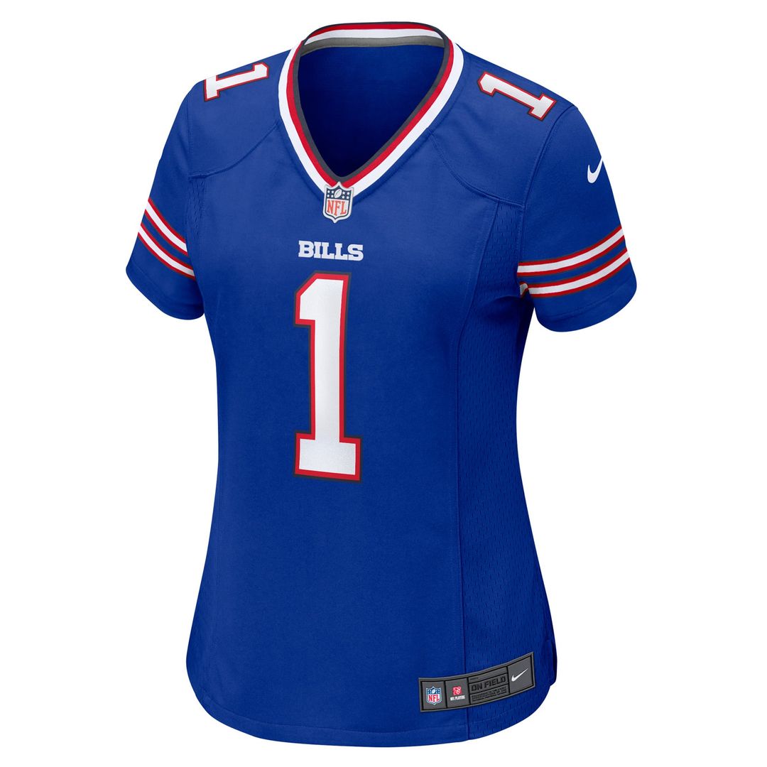 Women's Nike Buffalo Bills Number 1 Bride Royal Game NFL Jersey