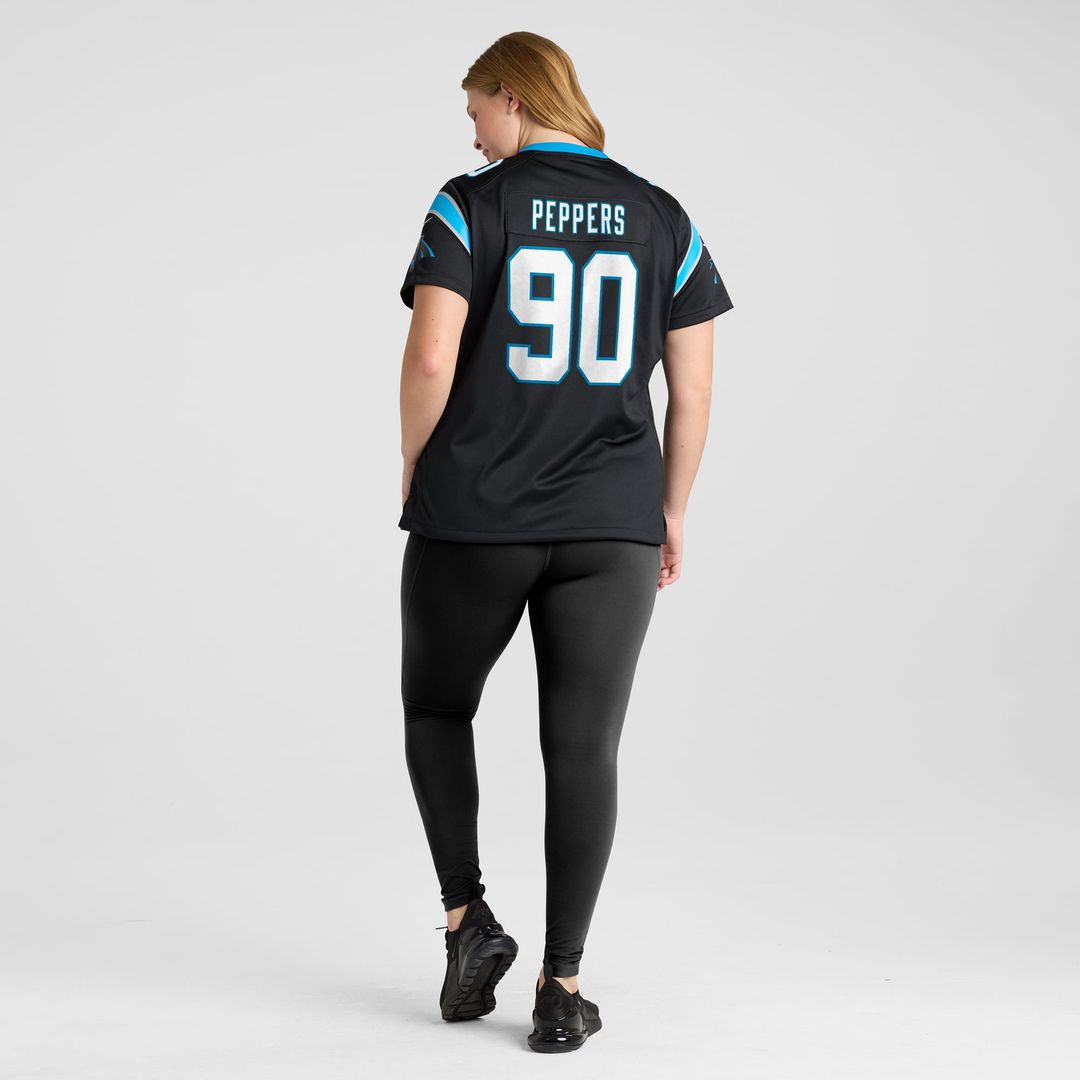 Women's Nike Carolina Panthers Julius Peppers Black Retired Player Game NFL Jersey