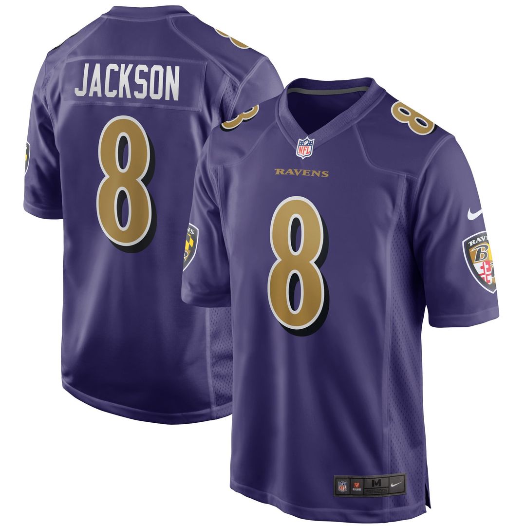 Men's Nike Baltimore Ravens Lamar Jackson Purple Alternate Game NFL Jersey