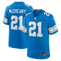 Men's Nike Detroit Lions Roger McCreary Blue Team Game NFL Jersey
