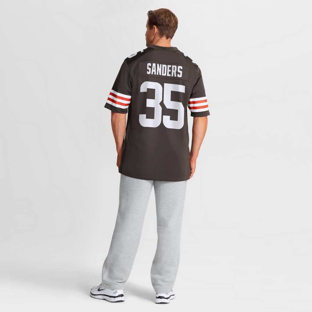 Men's Nike Cleveland Browns Raheim Sanders Brown Team Game NFL Jersey