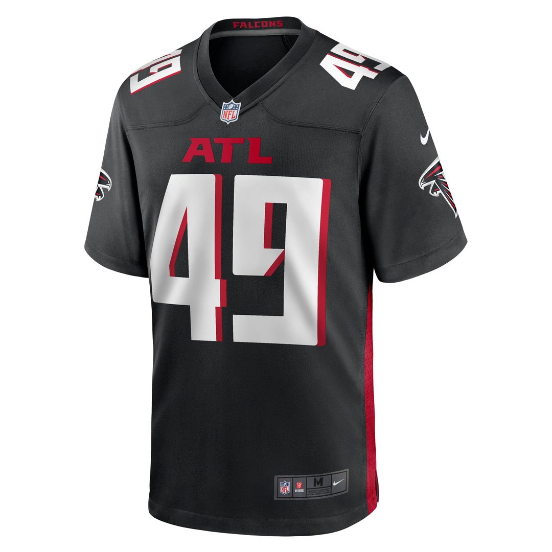 Men's Nike Atlanta Falcons Liam McCullough Black Team Game NFL Jersey