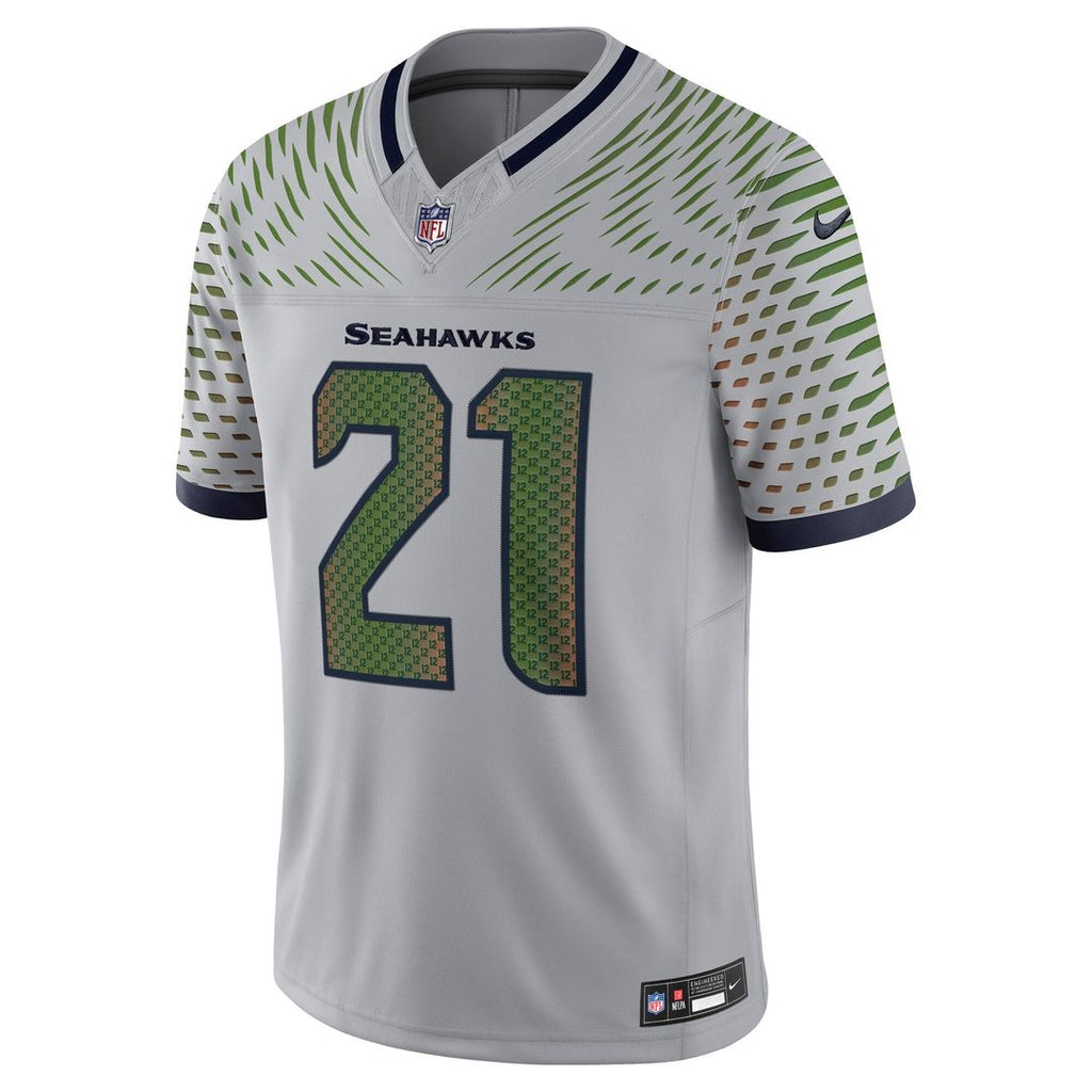 Men's Nike Seattle Seahawks Devon Witherspoon Wolf Gray 2025 Rivalries Collection Stitched Limited NFL Jersey