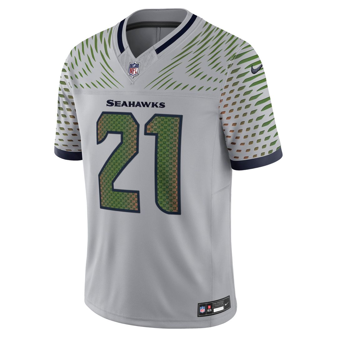 Men's Nike Seattle Seahawks Devon Witherspoon Wolf Gray 2025 Rivalries Collection Stitched Limited NFL Jersey