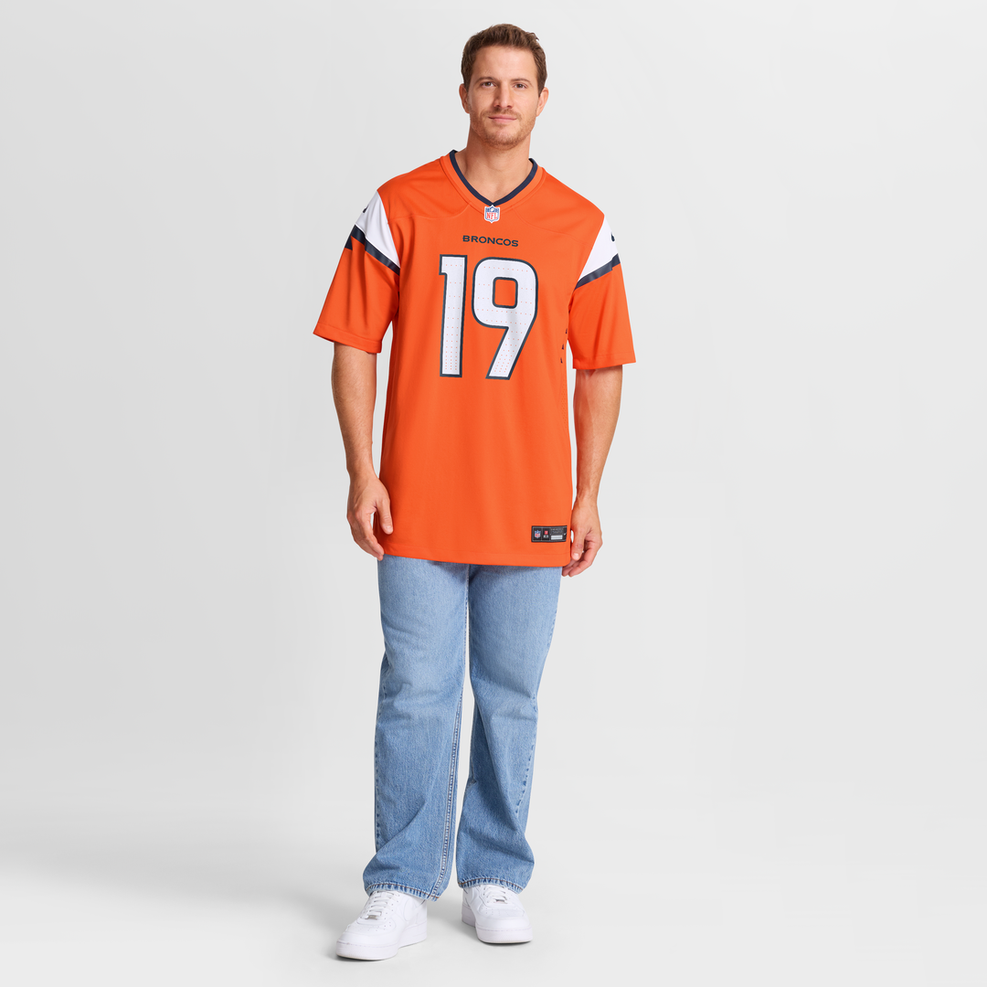Men's Nike Denver Broncos Marvin Mims Jr Orange Team Game NFL Jersey