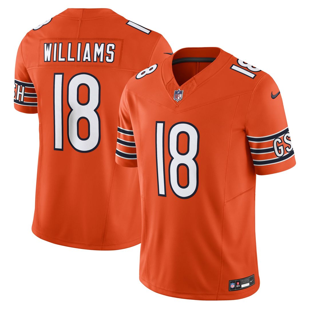 Men's Nike Chicago Bears Caleb Williams Navy Vapor F.U.S.E. Limited NFL Jersey