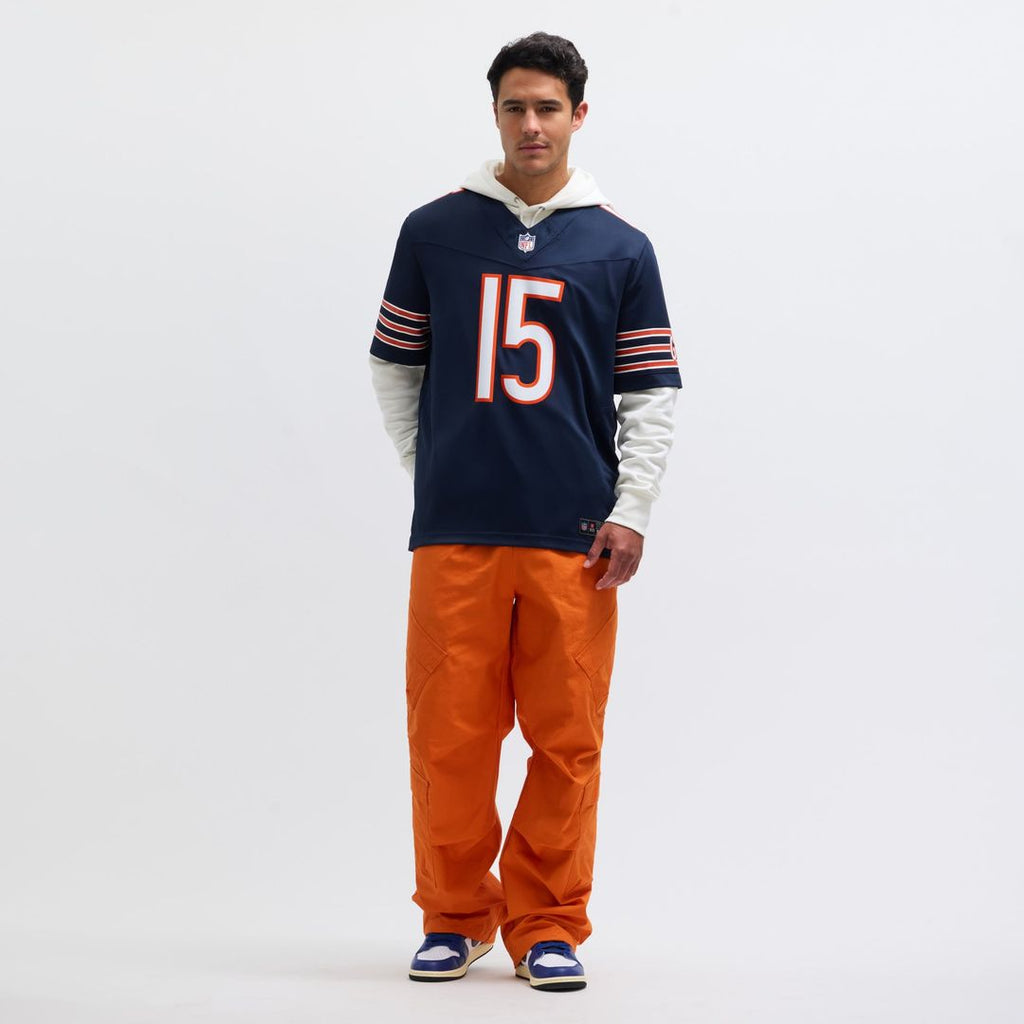 Men's Nike Chicago Bears Rome Odunze Navy Vapor F.U.S.E. Limited NFL Jersey
