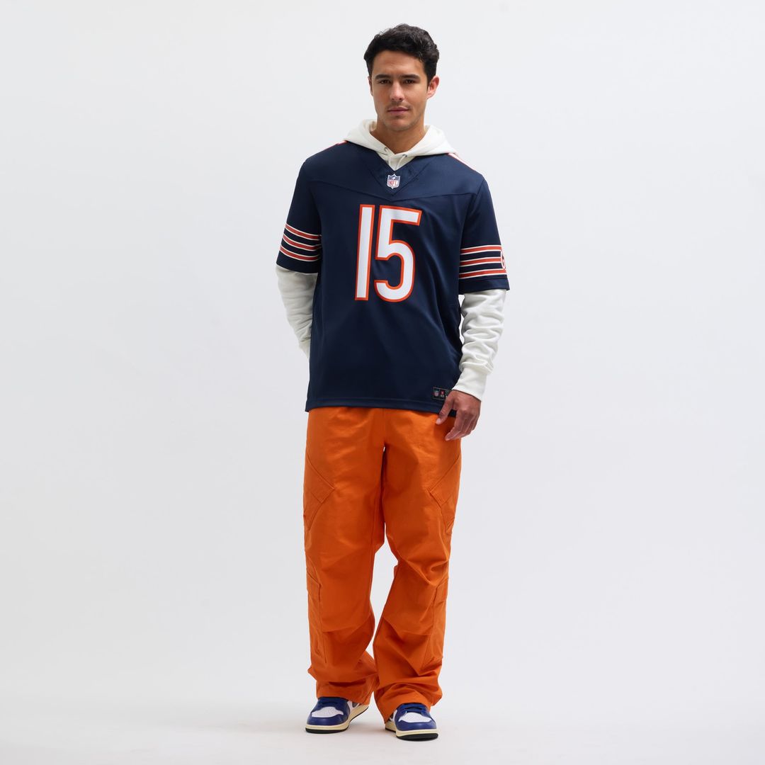 Men's Nike Chicago Bears Rome Odunze Navy Vapor F.U.S.E. Limited NFL Jersey