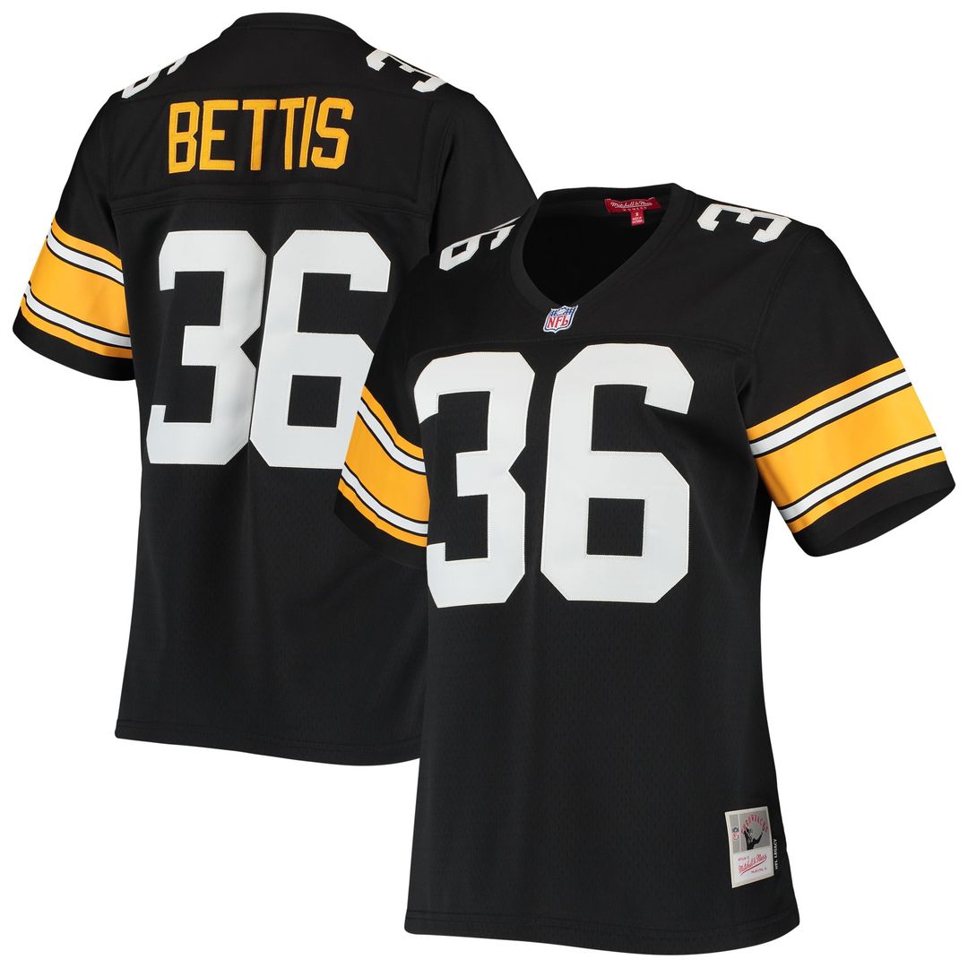 Women's Mitchell & Ness Pittsburgh Steelers Jerome Bettis Black 1996 Legacy Replica NFL Jersey