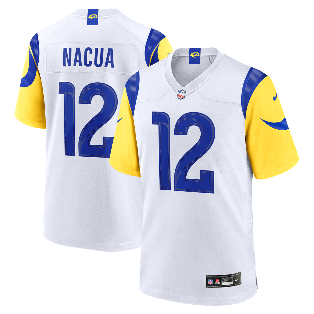 Men's Nike Los Angeles Rams Puka Nacua White Game Player NFL Jersey