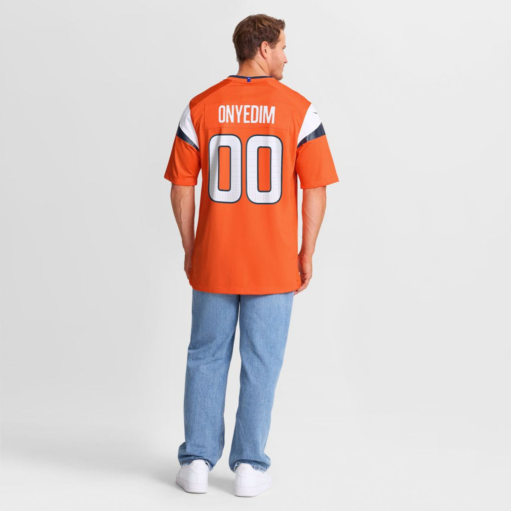 Men's Nike Denver Broncos Tyler Onyedim Orange Game NFL Jersey