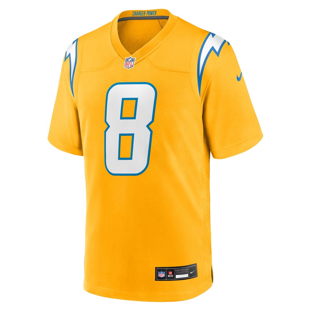Men's Nike Los Angeles Chargers Omarion Hampton Powder Blue Game Player NFL Jersey