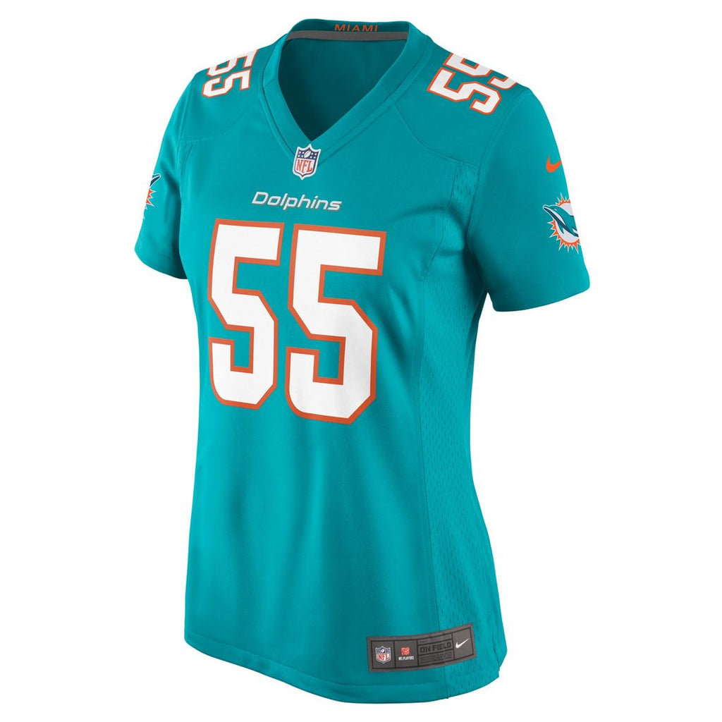Women's Nike Miami Dolphins Aaron Brewer Aqua Game NFL Jersey
