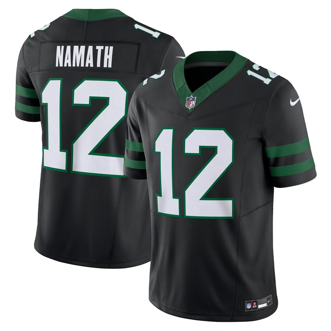Men's Nike New York Jets Joe Namath Legacy Green Vapor F.U.S.E. Limited NFL Jersey