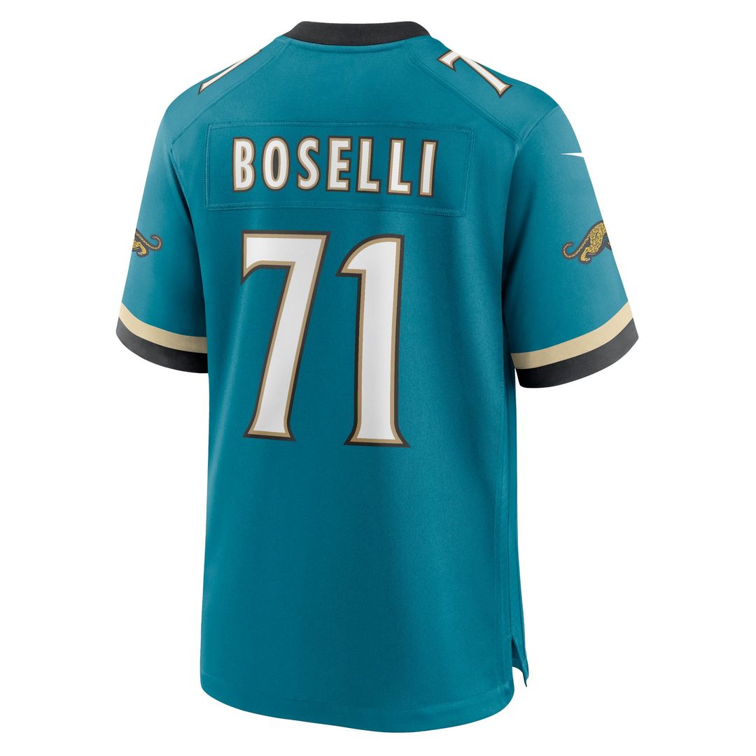 Men's Nike Jacksonville Jaguars Tony Boselli Teal Prowler Throwback Retired Player Game NFL Jersey