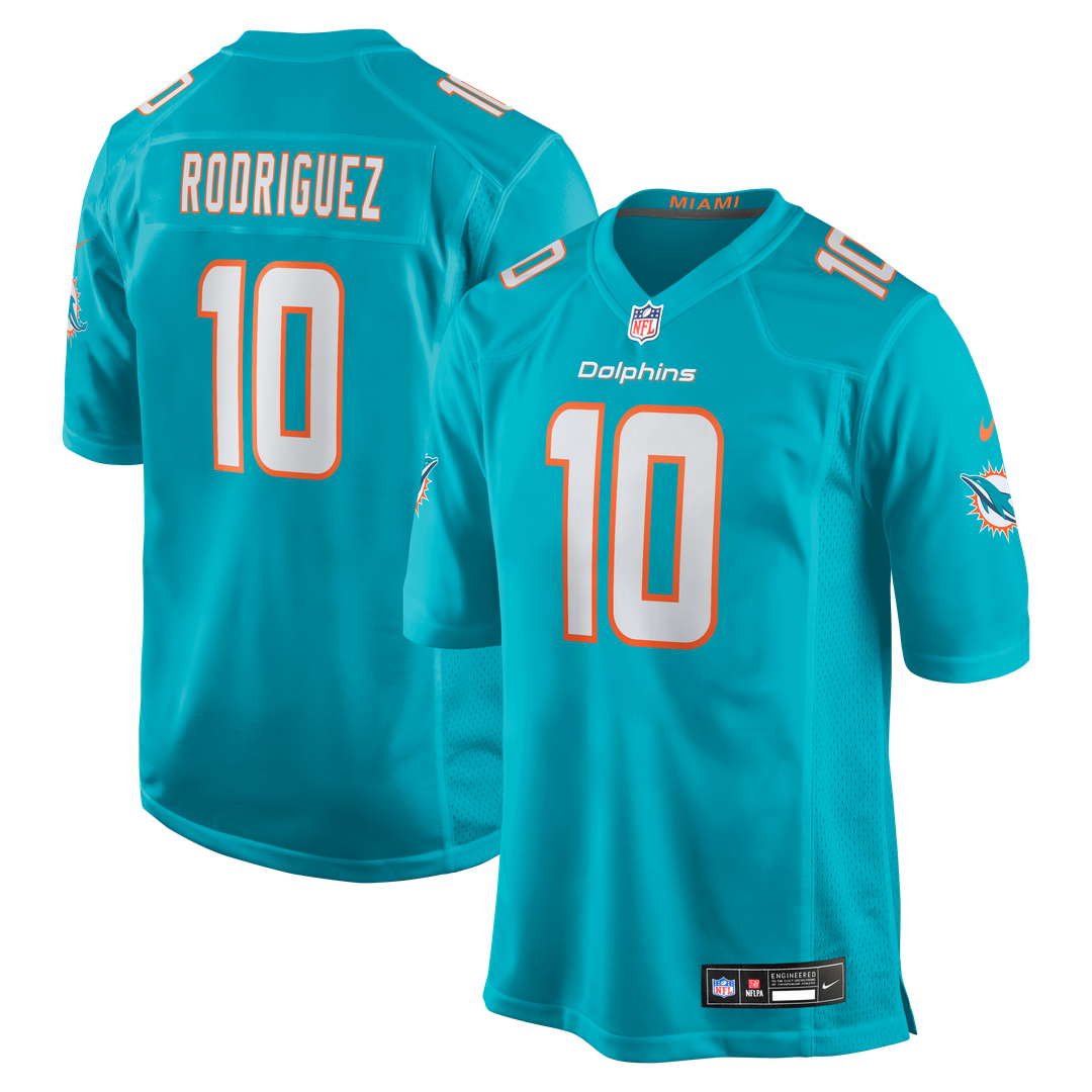 Men's Nike Miami Dolphins Jacob Rodriguez Aqua Game NFL Jersey