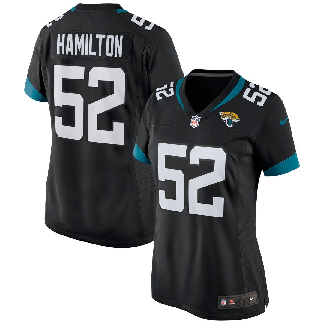 Women's Nike Jacksonville Jaguars DaVon Hamilton Teal Game NFL Jersey