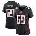 Women's Nike Atlanta Falcons Jack Nelson Black Team Game NFL Jersey