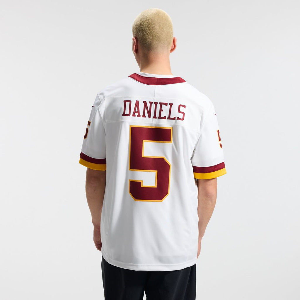 Men's Nike Washington Commanders Jayden Daniels White Vapor F.U.S.E. Stitched Limited NFL Jersey
