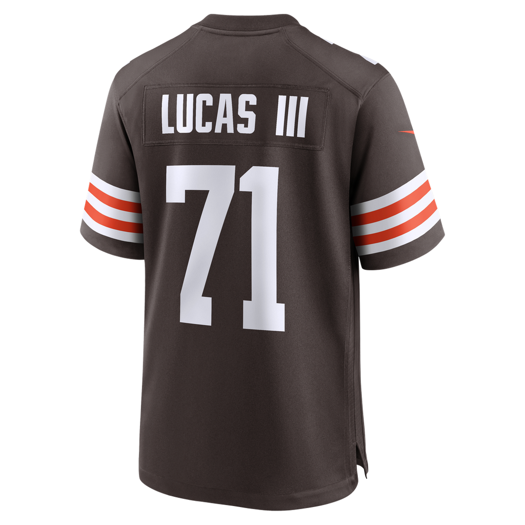 Men's Nike Cleveland Browns Cornelius Lucas Brown Team Game NFL Jersey