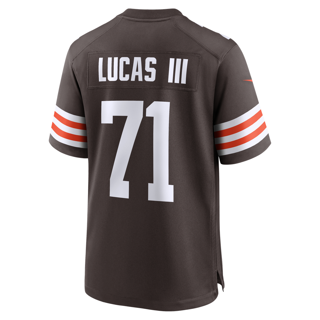 Men's Nike Cleveland Browns Cornelius Lucas Brown Team Game NFL Jersey
