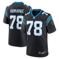 Men's Nike Carolina Panthers Popo Aumavae Black Team Game NFL Jersey
