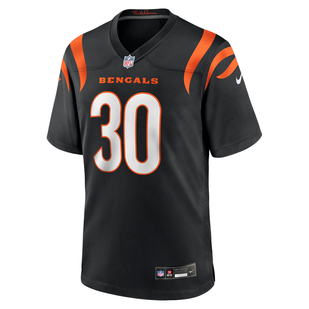Men's Nike Cincinnati Bengals Chase Brown Black Team Game NFL Jersey