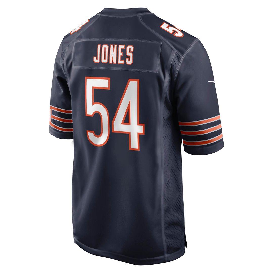 Men's Nike Chicago Bears Logan Jones Navy Team Game NFL Jersey