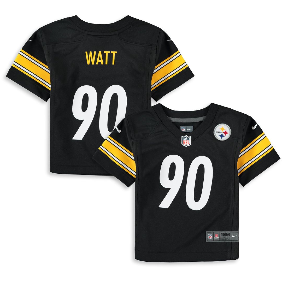Infant Nike Pittsburgh Steelers T.J. Watt Black Team Player Game NFL Jersey