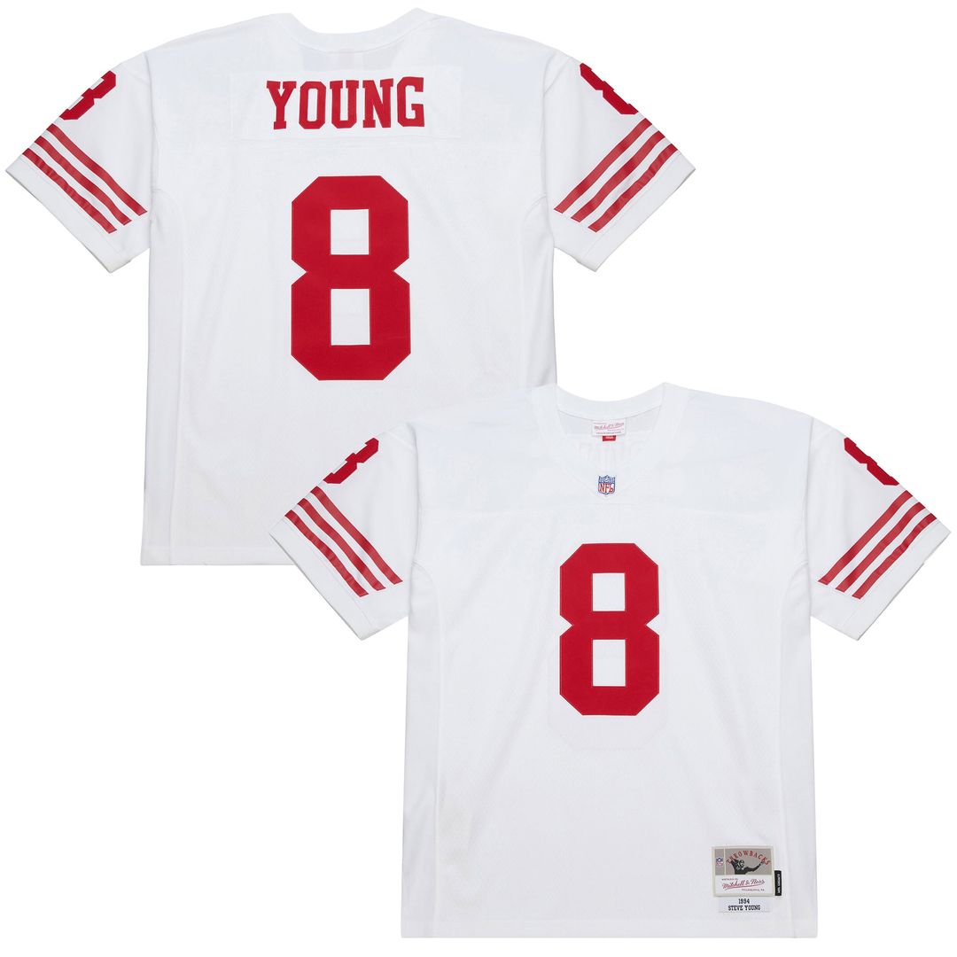 Men's Mitchell & Ness San Francisco 49ers Steve Young White 1994 Legacy Replica NFL Jersey