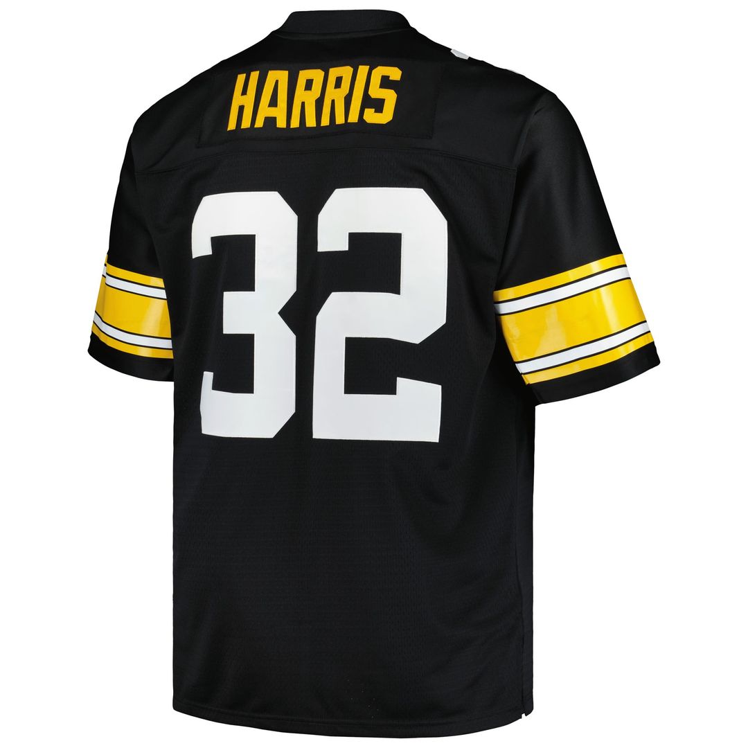 Men's Big & Tall Mitchell & Ness Pittsburgh Steelers Franco Harris White 1976 Retired Player Replica NFL Jersey