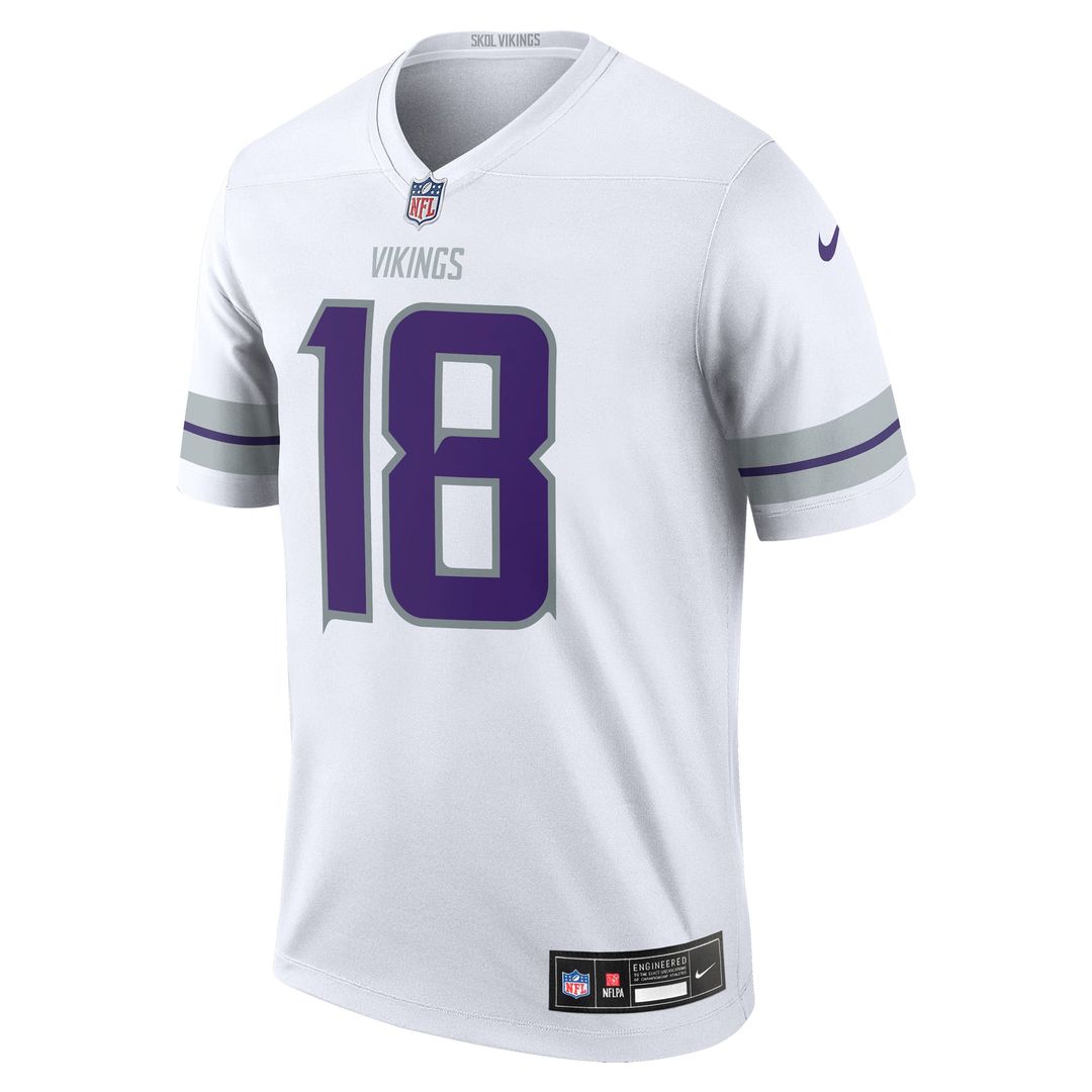 Men's Nike Minnesota Vikings Justin Jefferson White Legend Player NFL Performance Top
