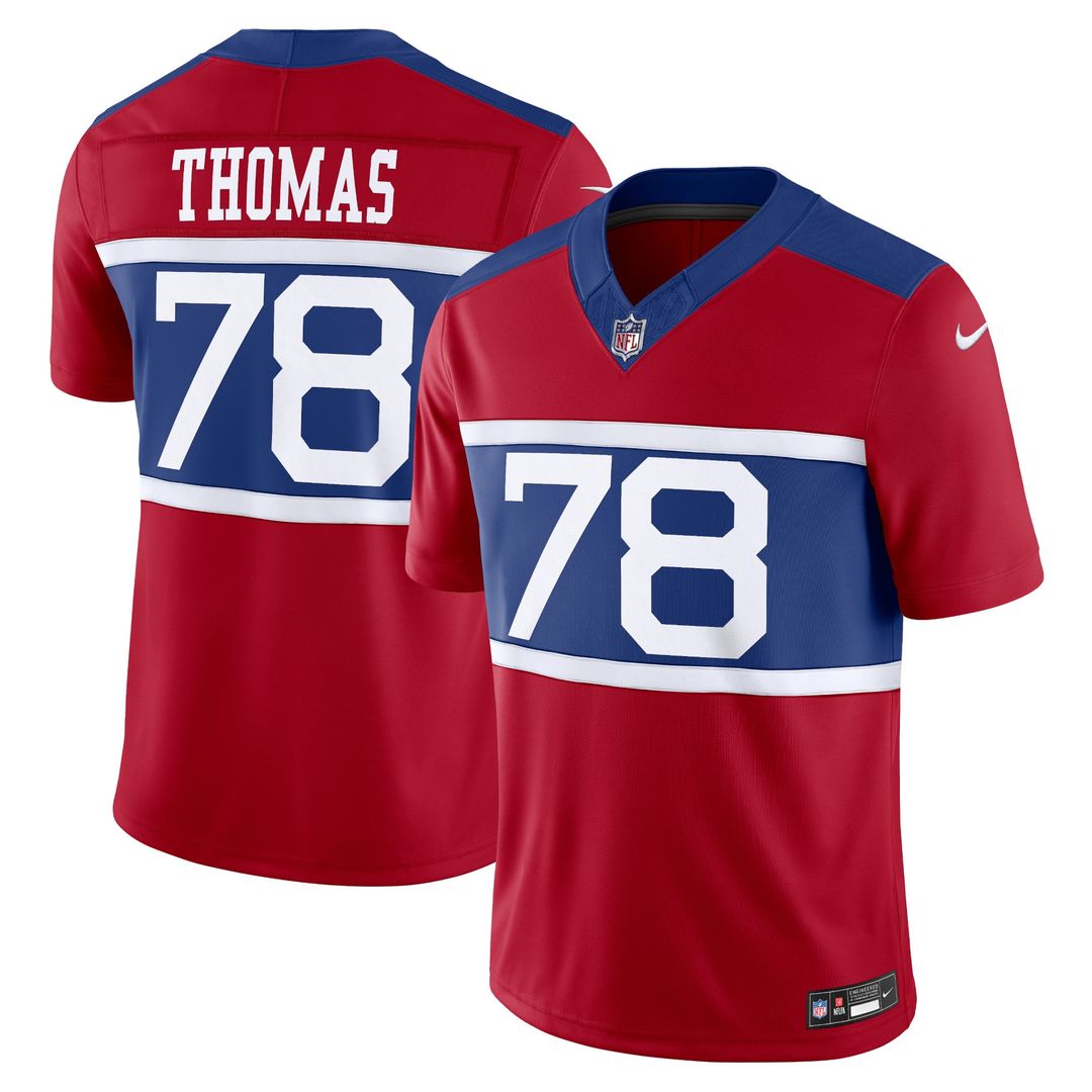 Men's Nike New York Giants Andrew Thomas Century Red Alternate Vapor F.U.S.E. Limited NFL Jersey