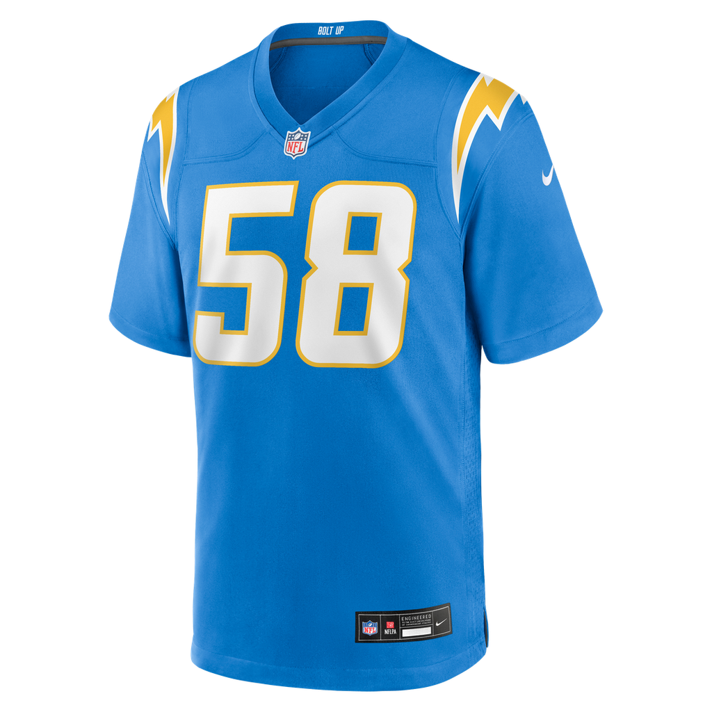 Men's Nike Los Angeles Chargers Tae Crowder Powder Blue Team Game NFL Jersey