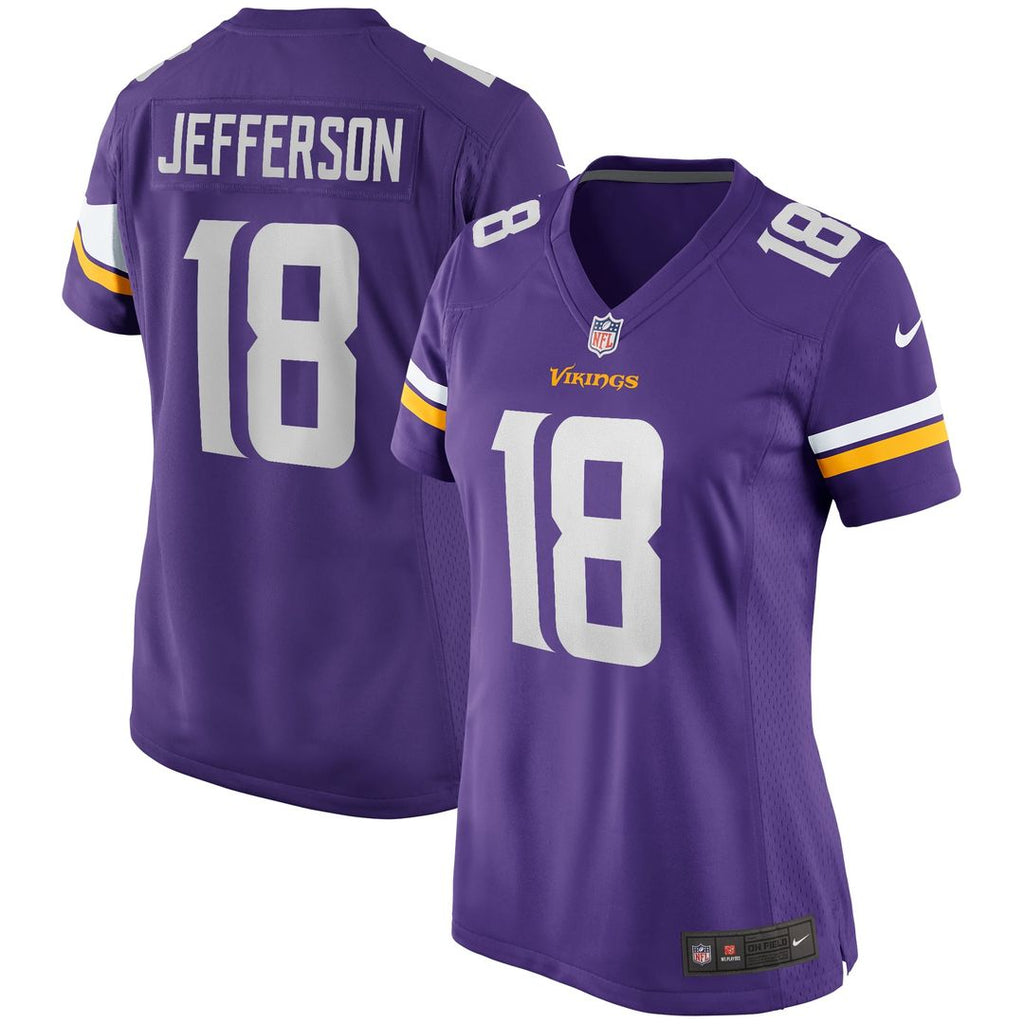Women's Nike Minnesota Vikings Justin Jefferson Purple Game NFL Jersey